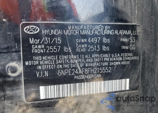 5NPE24AF8FH215552: 89502515