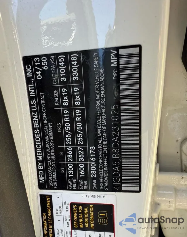 4JGDA5JB8DA231025: 86772505