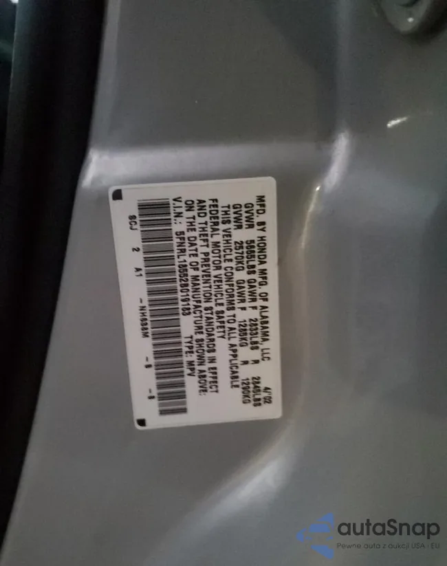 5FNRL18552B019183: 85091175