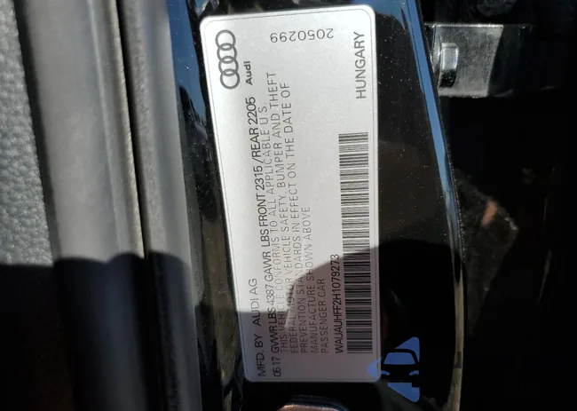 WAUAUHFF2H1079273: 85319665