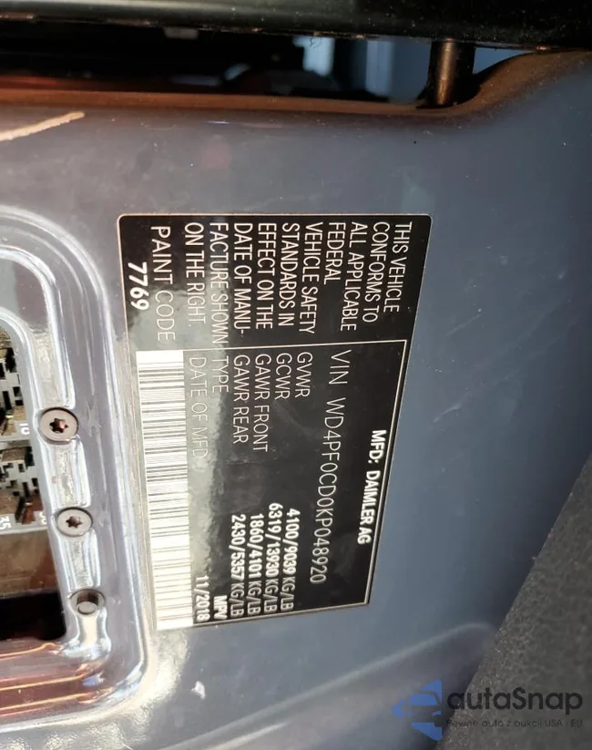 WD4PF0CD0KP048920: 89619105