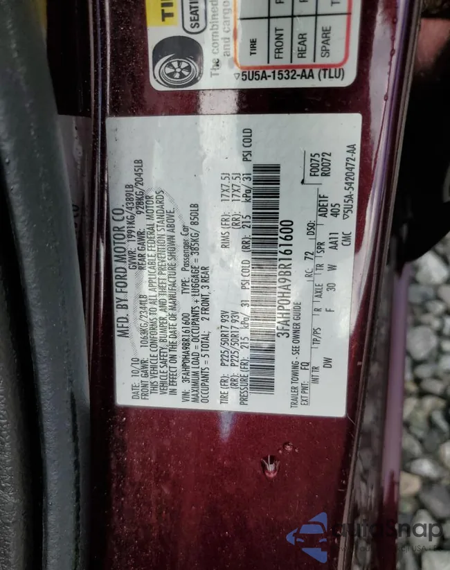 3FAHP0HA9BR161600: 90910055