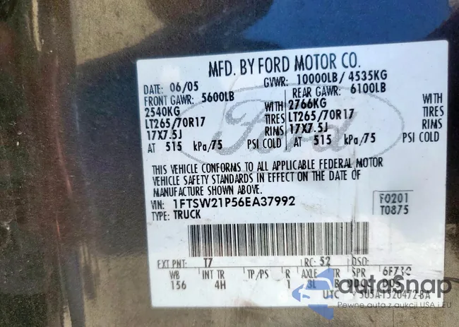 1FTSW21P56EA37992: 85561775