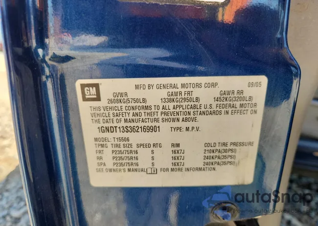 1GNDT13S362169901: 85929315