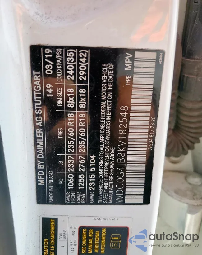 WDC0G4JB8KV182548: 86638075