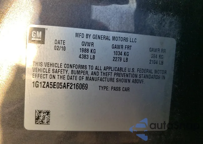 1G1ZA5E05AF216069: 85259505