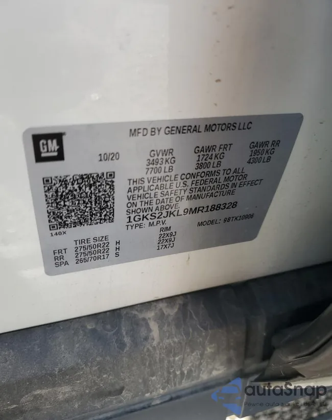 1GKS2JKL9MR188328: 89655995