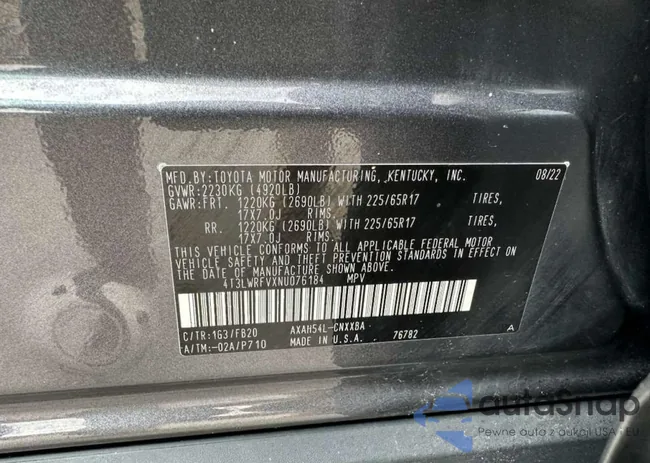 4T3LWRFVXNU076184: 90396775