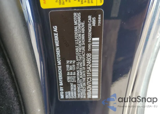 WBA3V7C51F5A24608: 90348235