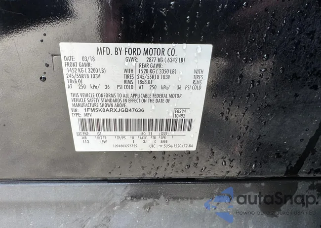 1FM5K8ARXJGB47636: 90584305