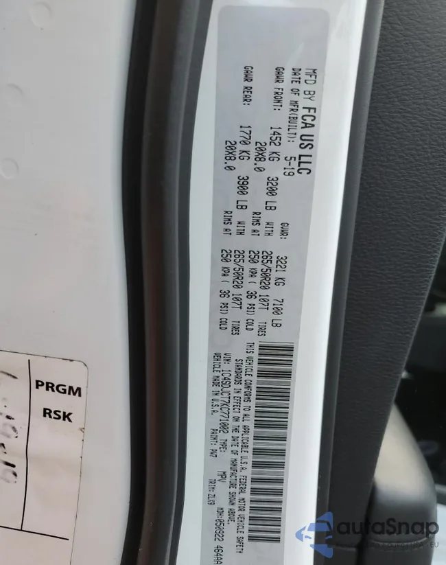 1C4SDJCT7KC771002: 70016625