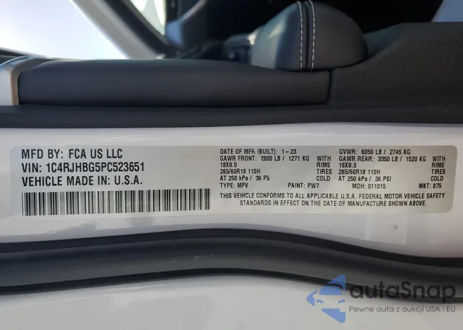 1C4RJHBG5PC523651: 71852973