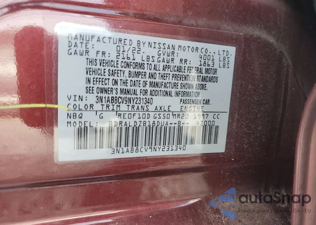 3N1AB8CV9NY231340: 80970324