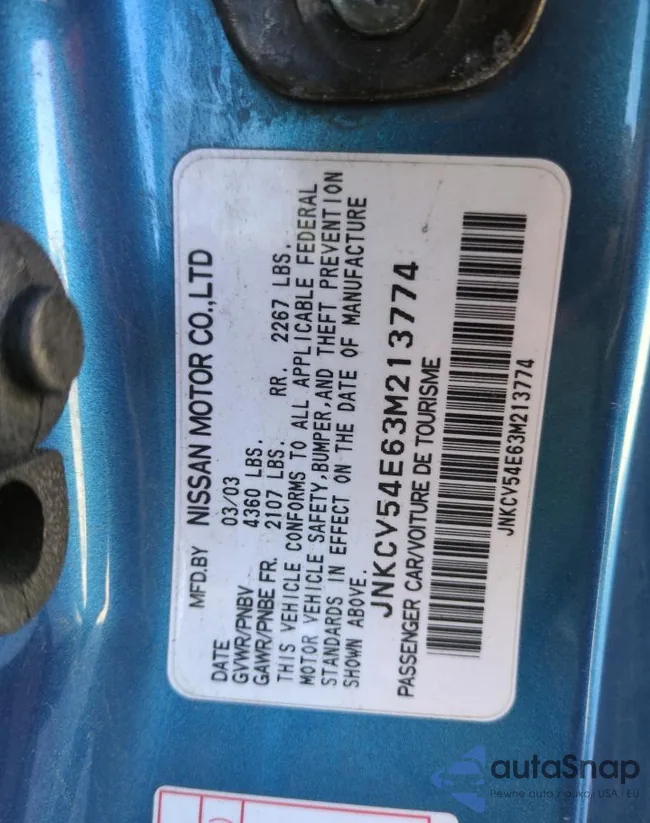 JNKCV54E63M213774: 55793365