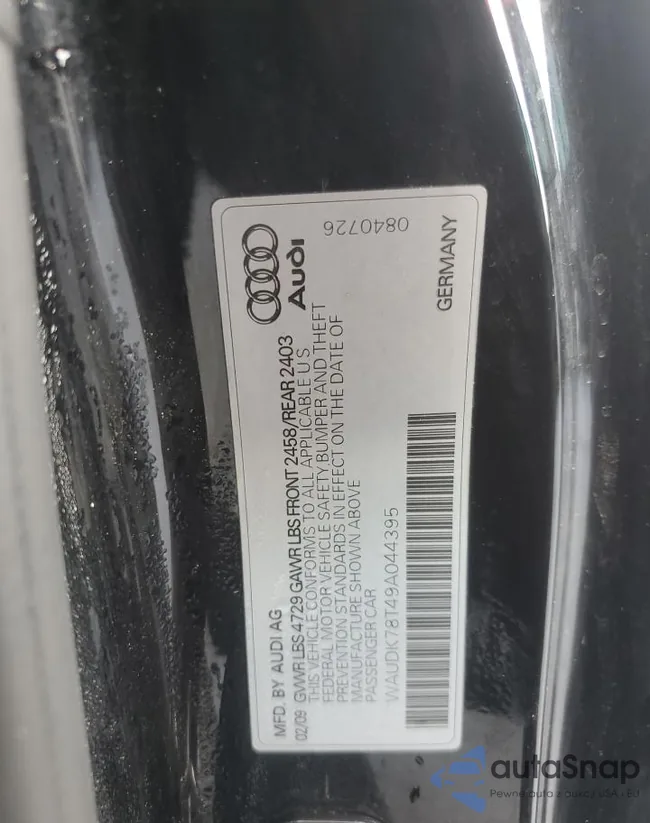 WAUDK78T49A044395: 80236164