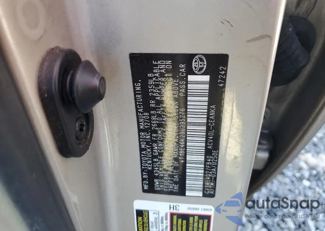 4T1BE46K29U395276: 78832344