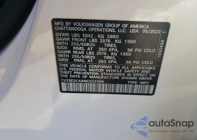 1V2SE2CAXNC222396: 79693034