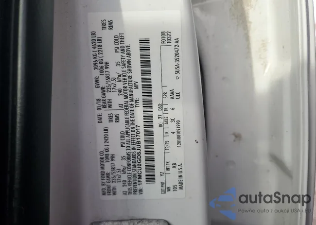 1FMCU0GD8JUB17017: 80058544