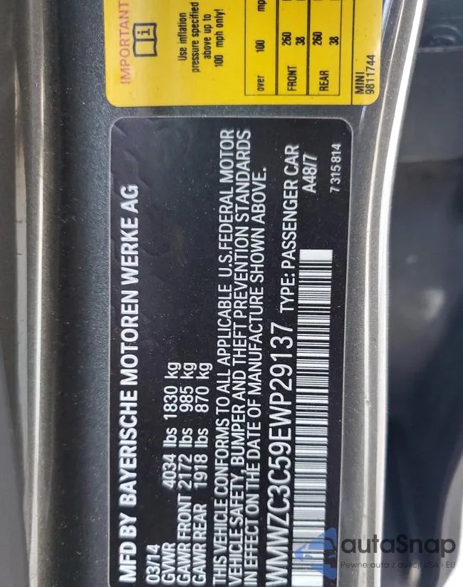 WMWZC3C59EWP29137: 79721804