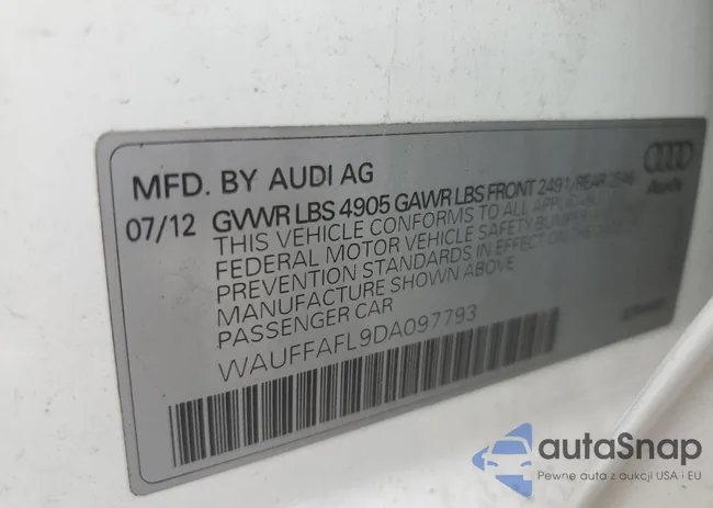 WAUFFAFL9DA097793: 79097924