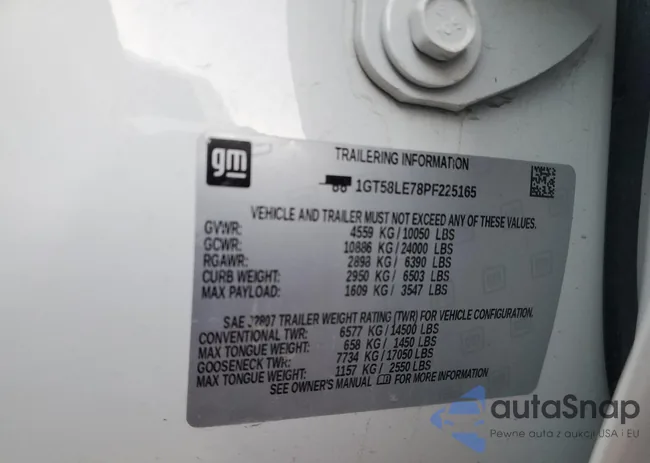 1GT58LE78PF225165: 79920654