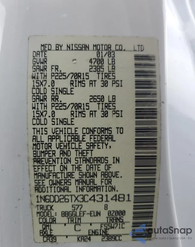 1N6DD26TX3C431481: 44253755