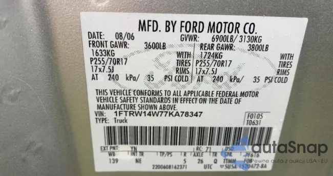 1FTRW14W77KA78347: 79246014