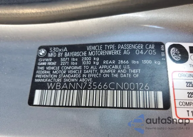 WBANN73566CN00126: 80098994