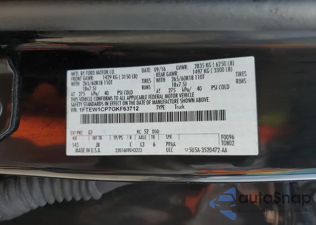 1FTEW1CP7GKF63712: 79732374