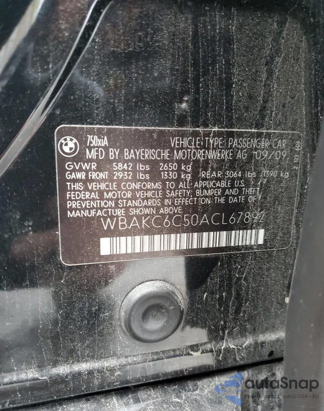 WBAKC6C50ACL67892: 80849624