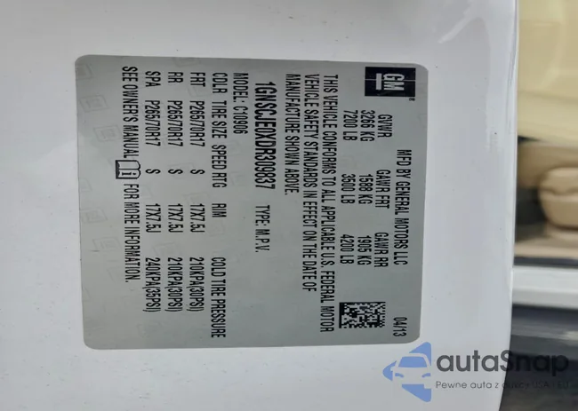 1GNSCJE0XDR309837: 93733905