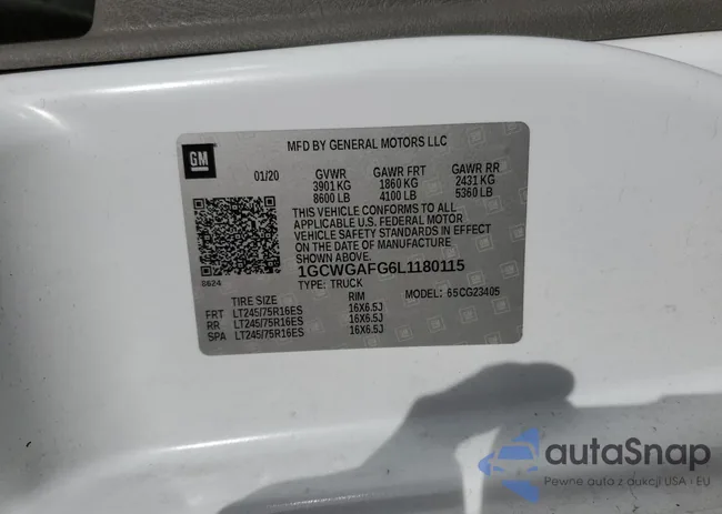 1GCWGAFG6L1180115: 93505545