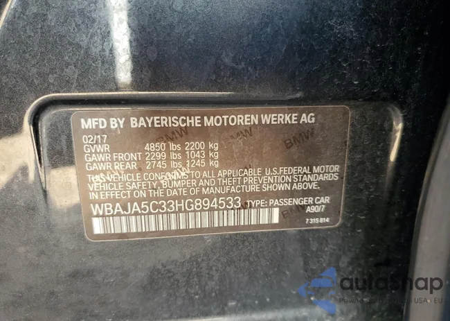 WBAJA5C33HG894533: 91429695