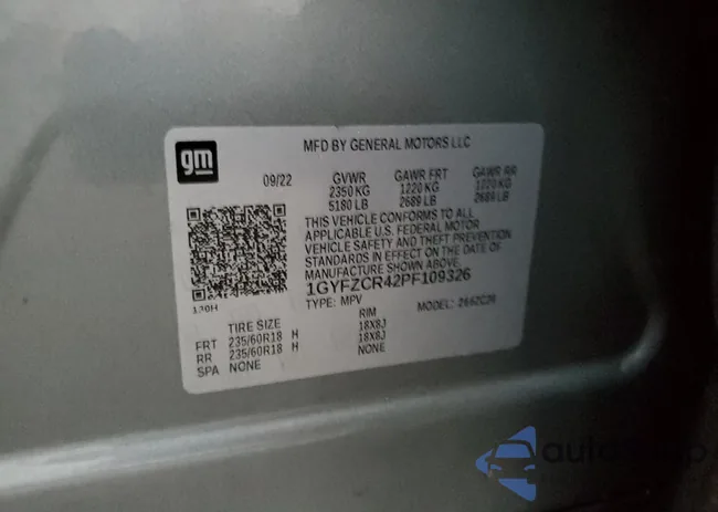 1GYFZCR42PF109326: 93282875