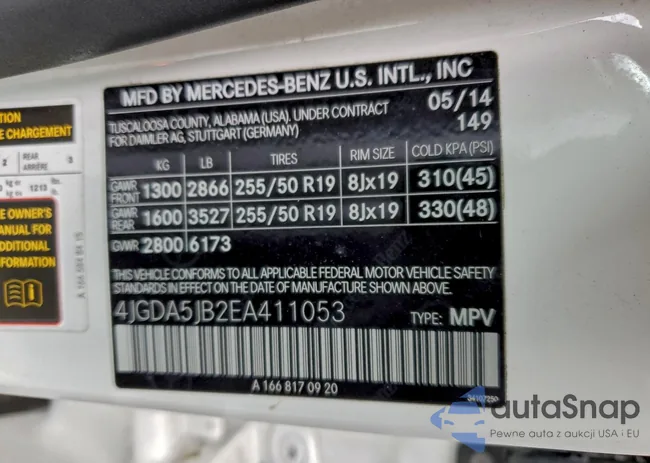 4JGDA5JB2EA411053: 85438615