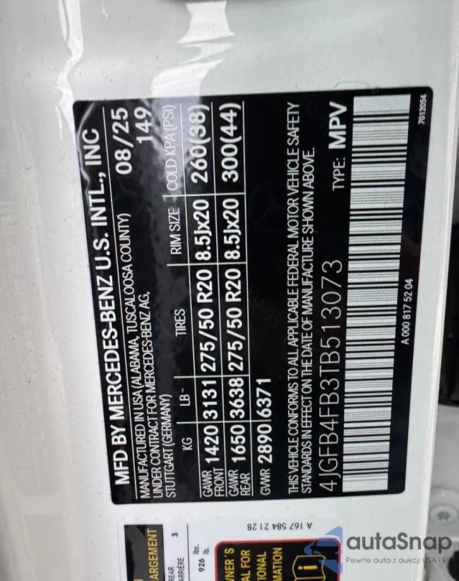 4JGFB4FB3TB513073: 91884075