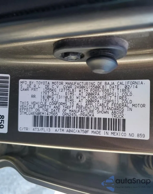 3TMLU4EN0EM147565: 85413245