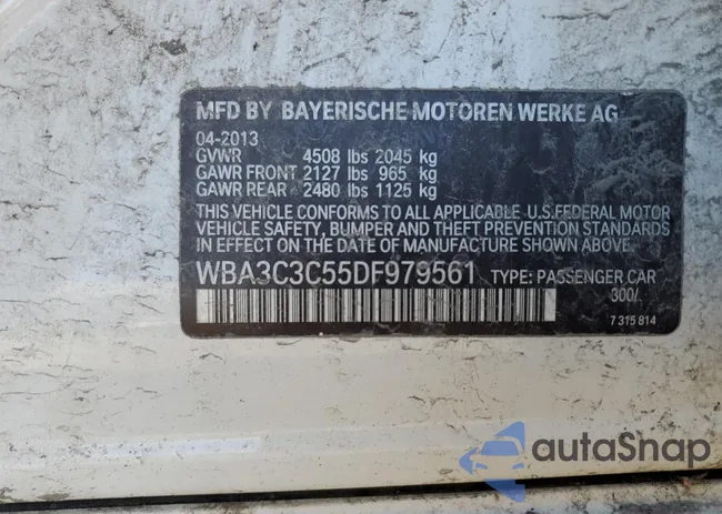 WBA3C3C55DF979561: 90801645