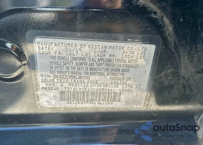 3N1CE2CP0KL361143: 94383575