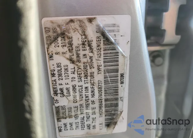 1HGCM66497A068737: 91292425