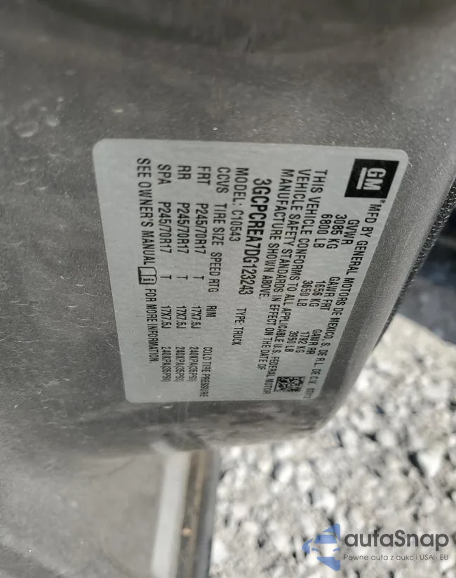 3GCPCREA7DG123243: 93511325