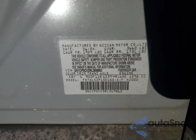 3N1CP5CV3RL569862: 92319605