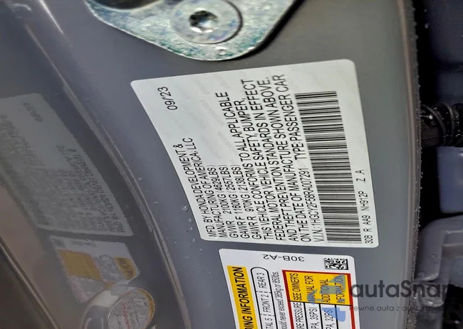 1HGCY2F58RA007291: 93966255