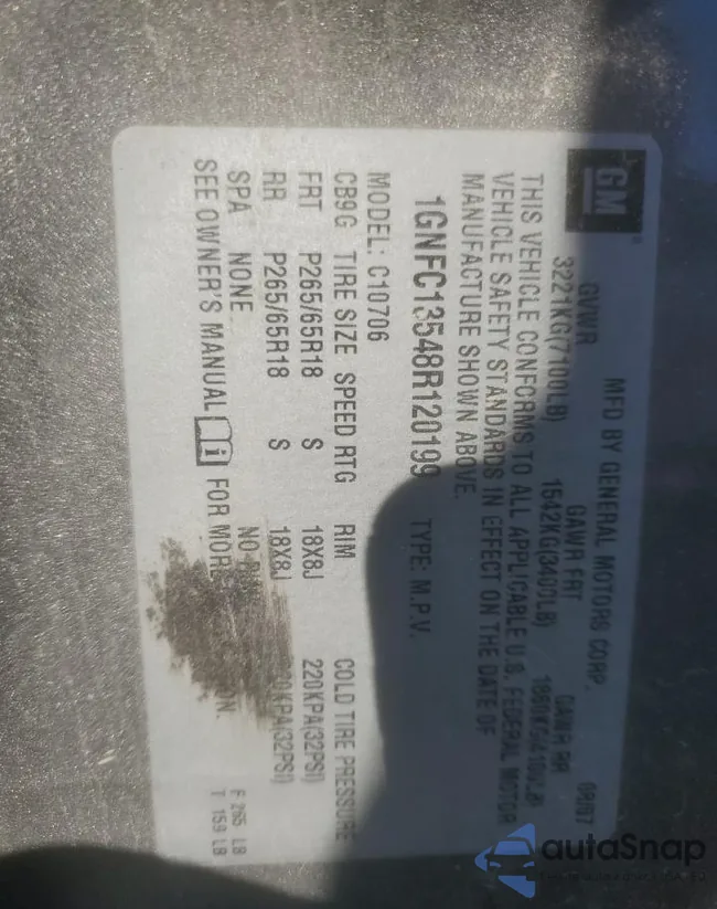 1GNFC13548R120199: 90063555