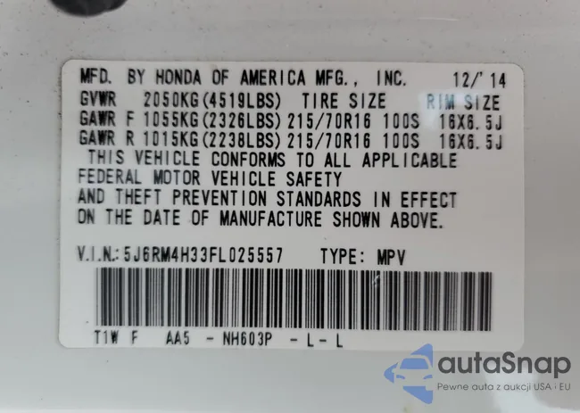 5J6RM4H33FL025557: 91681675