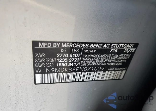 W1N9M0KB8PN071009: 91139375