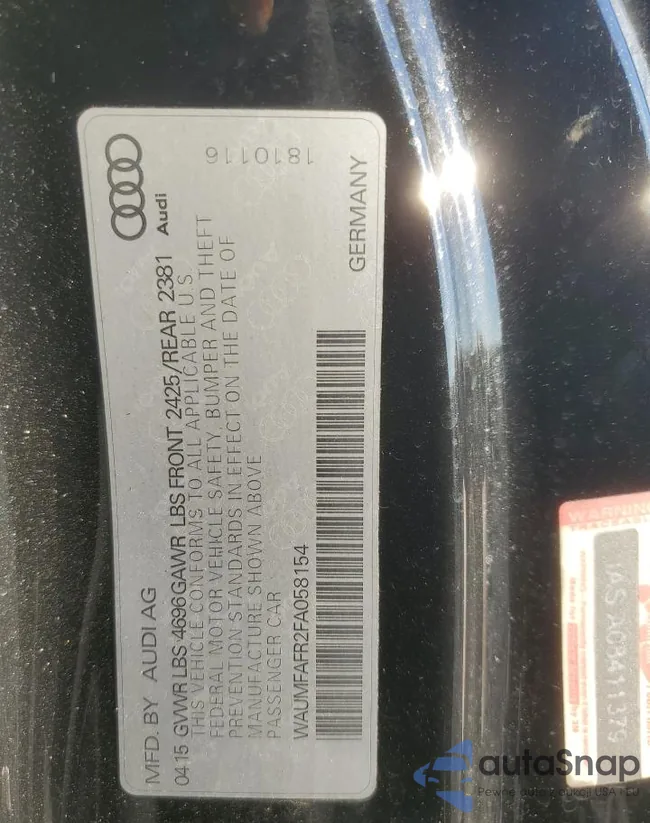 WAUMFAFR2FA058154: 91050935