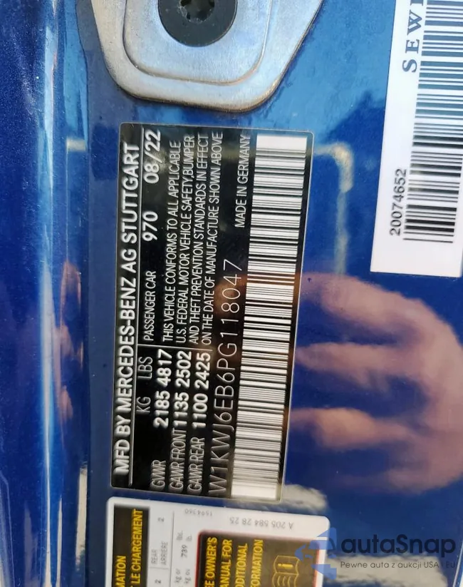 W1KWJ6EB6PG118047: 91885005