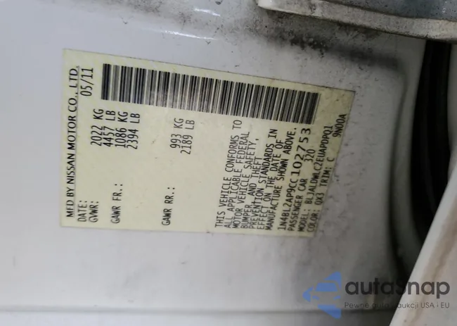 1N4BL2AP9CC102753: 92097375