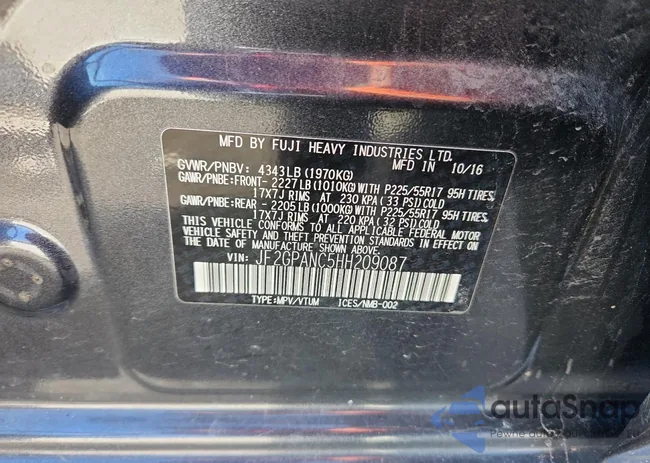 JF2GPANC5HH209087: 93129755